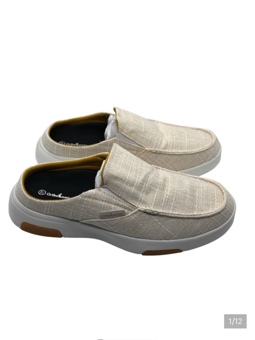 Ortho Comfoot Comfort Orthopedic canvas arch support slip on loafer Size 37 NEW